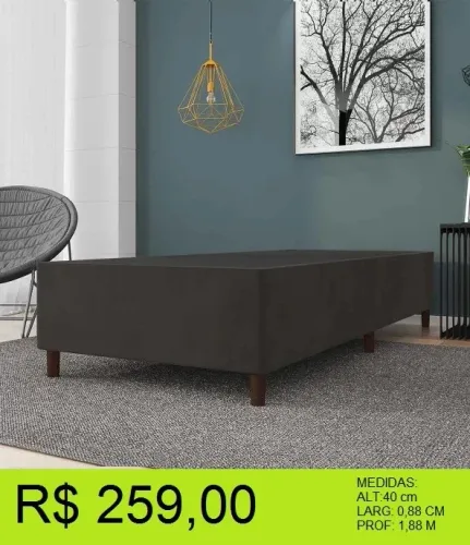 Box solteiro reforçado - Melhor do mercado de box