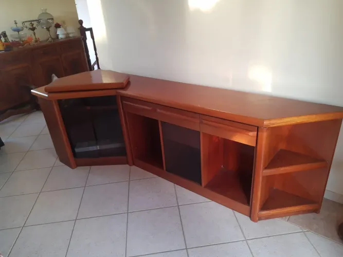 Rack de canto madeira maciça