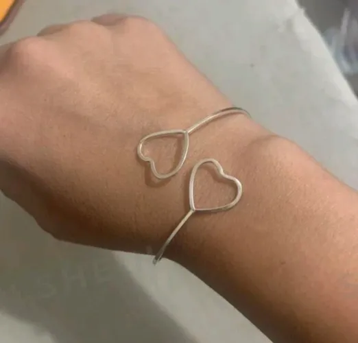Pulseira Prata coração