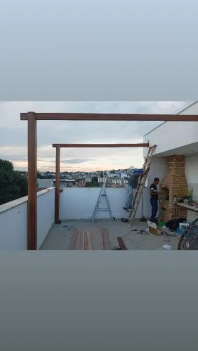 Pergolado de madeira sob medida esse estamos fazendo esses semana