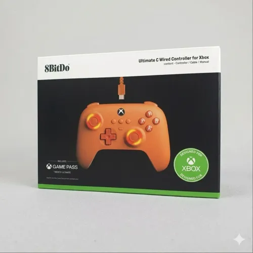 CONTROLE 8BITDO ULTIMATE C WIRED - HALL EFFECT (SEM DRIFT) | XBOX E PC