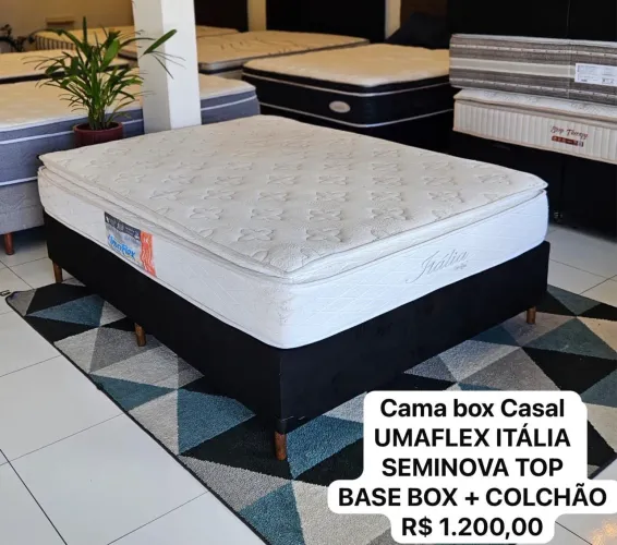 Colchão de casal UMAFLEX ITÁLIA SEMINOVO TOP- ENTREGO!
