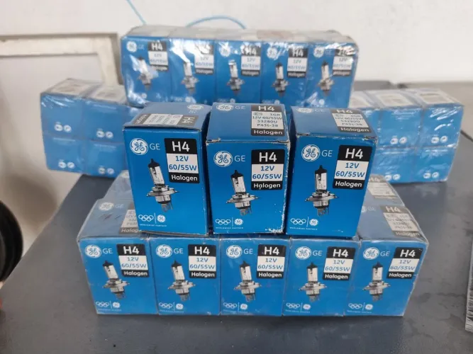 lâmpadas halógenas de farol automotivo GE H4 12V