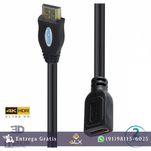 Cabo Extensor Hdmi 2.0 4k Ultra Hd 3d Conexao Ethernet 2 Metros - H20f-2 *ENTREGA GRÁTIS*