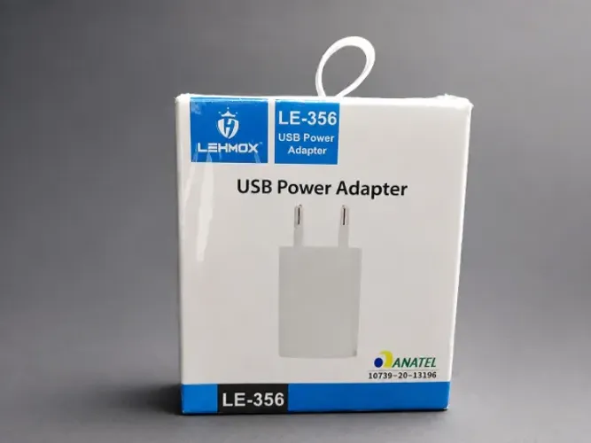 Carregador De Tomada Lehmox LE-356 USB (Novo / Homologado Anatel)