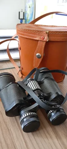 Binóculo Antigo Vintage - Marca Regente - Com case de couro