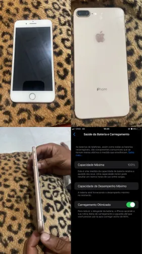 iPhone 8 Plus 100% bateria nunca foi mexido
