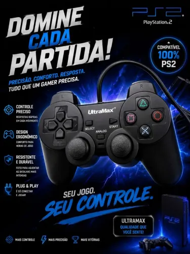 Controle analógico para PS2