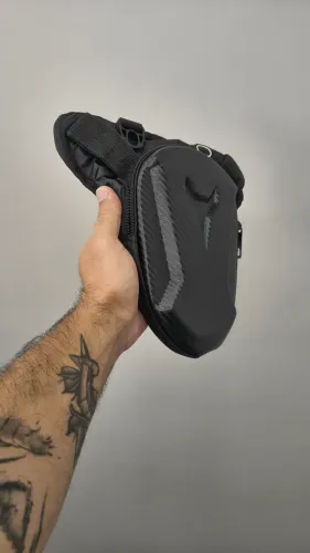 (novo) Pochete Bolsa de Perna Motoqueiro Impermeável Carbono Moto impermeável