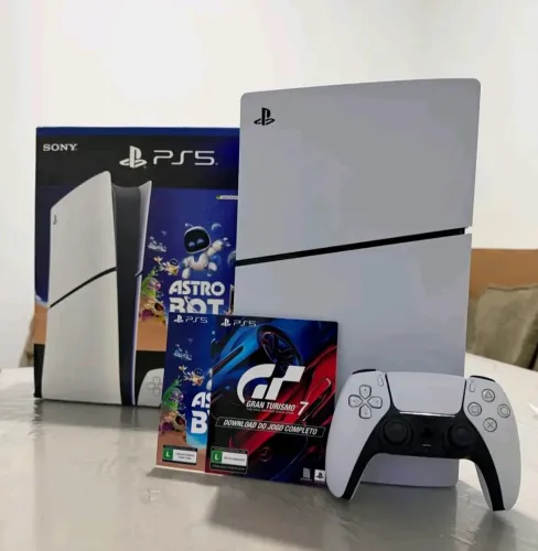Ps5 slim 825gb novo novo na garantia