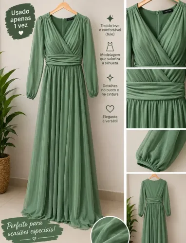 Vestido usado apenas 1x