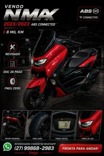 Vendo Nmax 23/23 8.000 km, sem detalhes