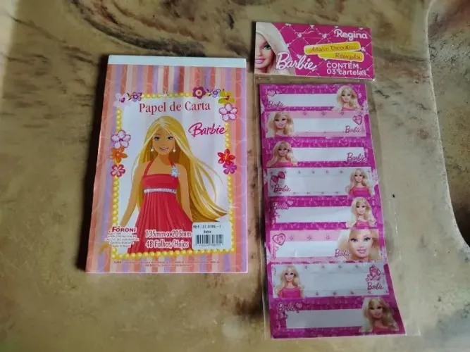 Papel de Carta Barbie Foroni 48 Folhas + Adesivos