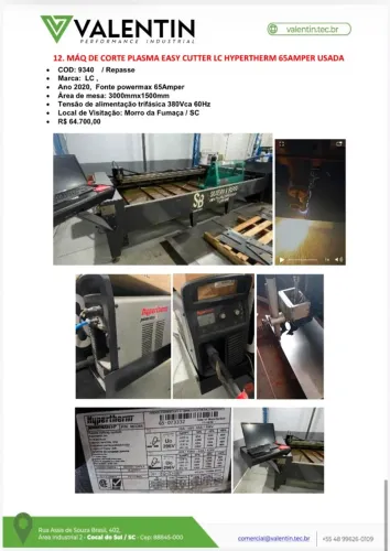 Maq de corte plasma easy cutter lc- Usada/ Parcelamos em até 12x