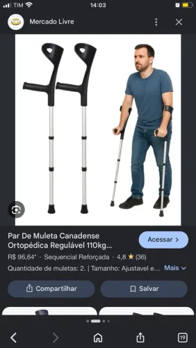 Muletas semi novas