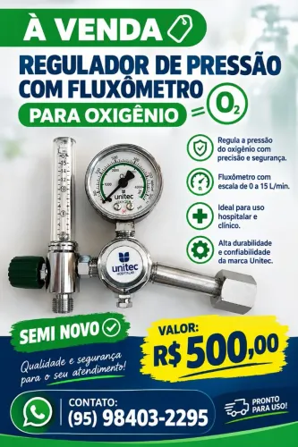 Vende se Regulador de pressão com fluxometro para oxigênio. 