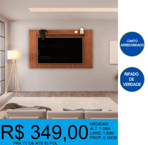 Painel ripado ultra moderno - Compre hoje e receba em até 2 dias úteis