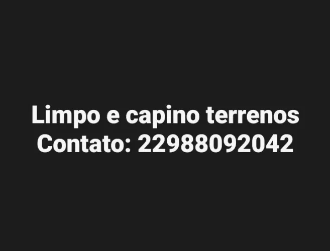 Limpo e capino terrenos em Unamar