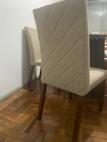Kit 4 cadeiras de jantar estofadas