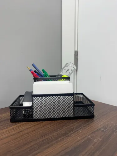 Porta Lápis Caneta Organizador De Mesa Aramado Escritório