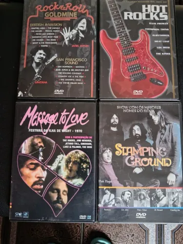 Pacote c/ 4 super DVD's: Rock & Roll Goldmine+ Hot Rocks+Message to love e Stamping ground