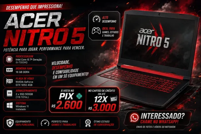 Notebook Acer Nitro 5 