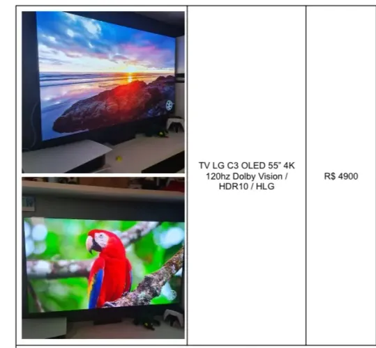TV LG C3 OLED 55? 4K 120hz Dolby Vision / HDR10 / HLG