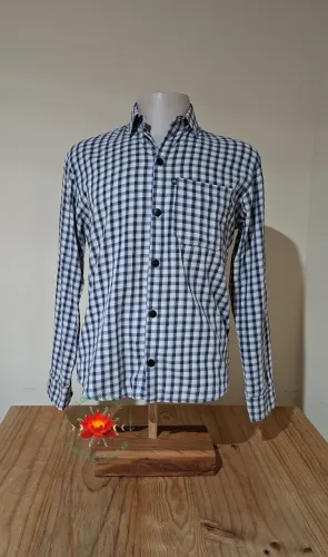 Camisa Xadrez Manga Longa Corte Slim Fit Eye to Eye Tam.M/G
