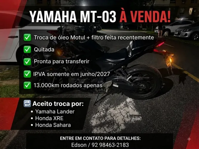 Yamaha MT-03 2022 à venda