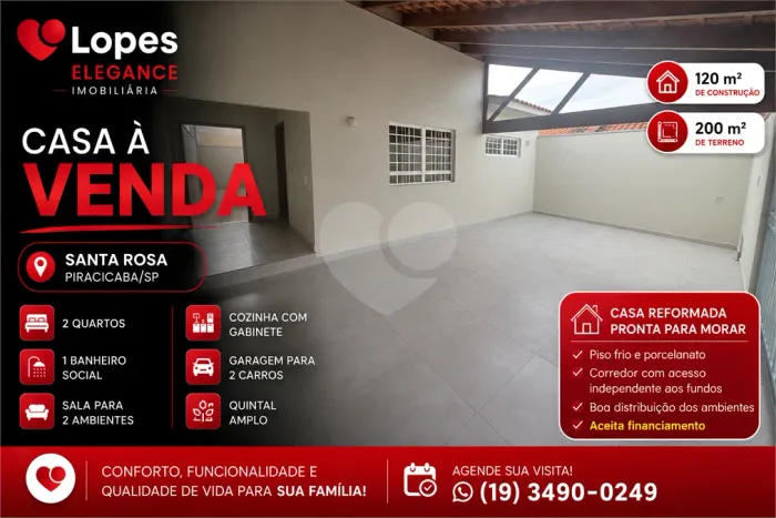 Casa com 2 quartos à venda em Santa rosa ipês - SP