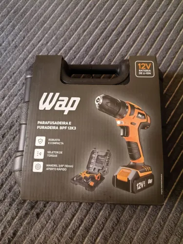 Parafusadeira e Furadeira WAP à Bateria 12V BPF-12K3 | Kit de 13 Acessórios e Maleta