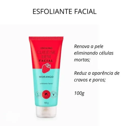 Esfoliante para rosto O boticário 