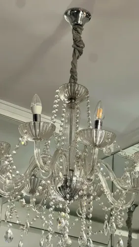 Lustre candelabro 8 lâmpadas