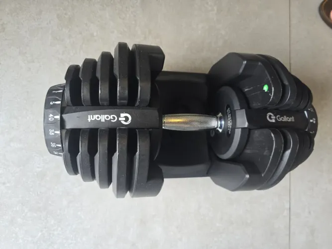 Dumbbell Halter Elite Pro 40kg Regulável Com Base Preto