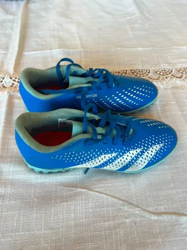 Chuteira Society Infantil Adidas Predator Accuracy P4 Unissex - Azul Royal