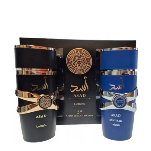 Kit Asad Lattafa Eau de Parfum + Asad Zanzibar Lattafa - Perfume Masculino 100ml