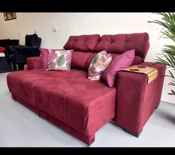 SOFA RETRATIL RECLINÁVEL 2MT NOVO DE FABRICA PAGA NA ENTREGA