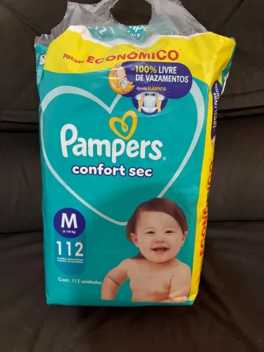 Pampers Confort Sec M - 112 fraldas