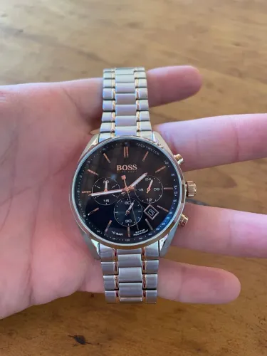 Relógio masculino Hugo Boss Champion em aço inoxidável