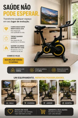 Bicicleta ergométrica esporte saudável