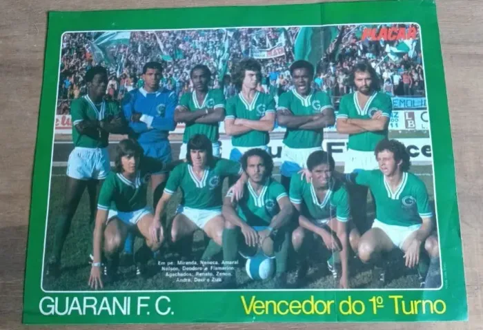 Pôster Placar Guarani F. C. - Vencedor do 1º Turno - anos 70 - Original