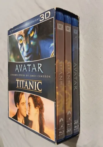 Box Blu-ray Avatar e Titanic 3D