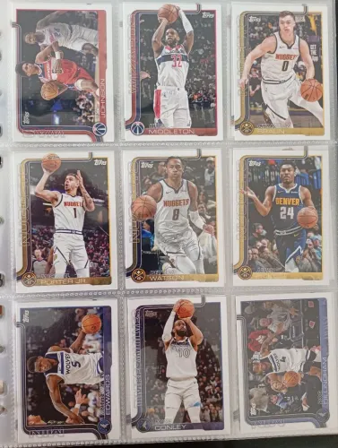 Lote Cards NBA Topps 2025/26. (Magic + Cavs + Wizards + Nuggets + Wolves + nets)