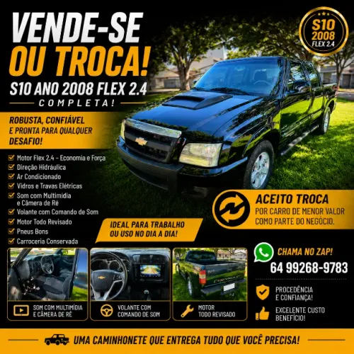 Chevrolet S10 P-up Advant. 2.4/2.4 MPFI F.power CD 2008