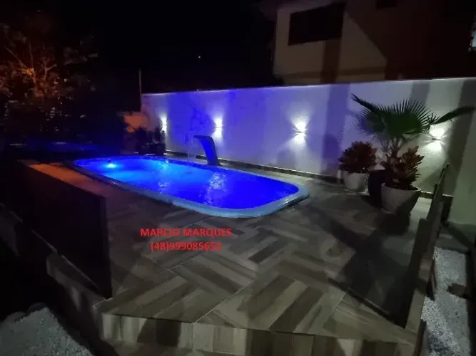 Casa Diárias para Verão com piscina de 4 quartos no Bal. Arroio do Silva