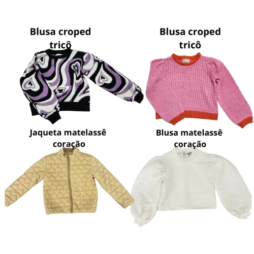 Kit 15 peças de roupas infantis para meninas tam. diversos