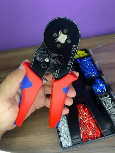 Alicate Crimpar Descascador 1200 Terminais Tubular Fêmea