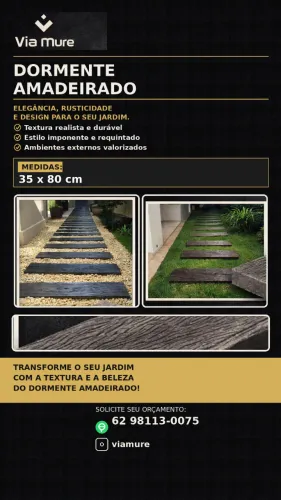 Dormente Amadeirado de Concreto Aparente - Por m²