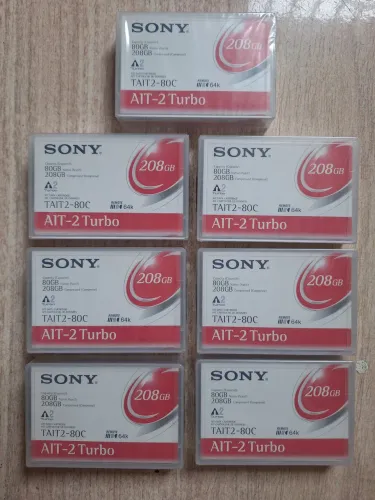 Lote 7 Fitas de Dados Sony AIT-2 Turbo 80GB/208GB (Novas e Lacradas)