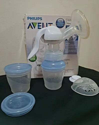 Extrator de leite Manual Philips Avent com 2 potes de armazenamento Avent